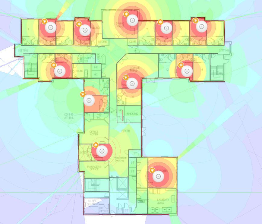 Wireless Network Speed performance heat map